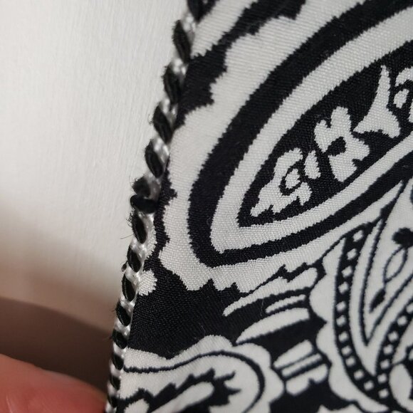 Gracia Colorblock Ankle Pants Black White Paisley Front Womens Size Small - Picture 5 of 9